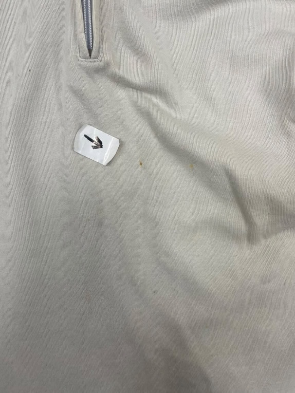 VINTAGE MEN'S CHAMPION QUARTER-ZIP TOP BEIGE SIZE XL