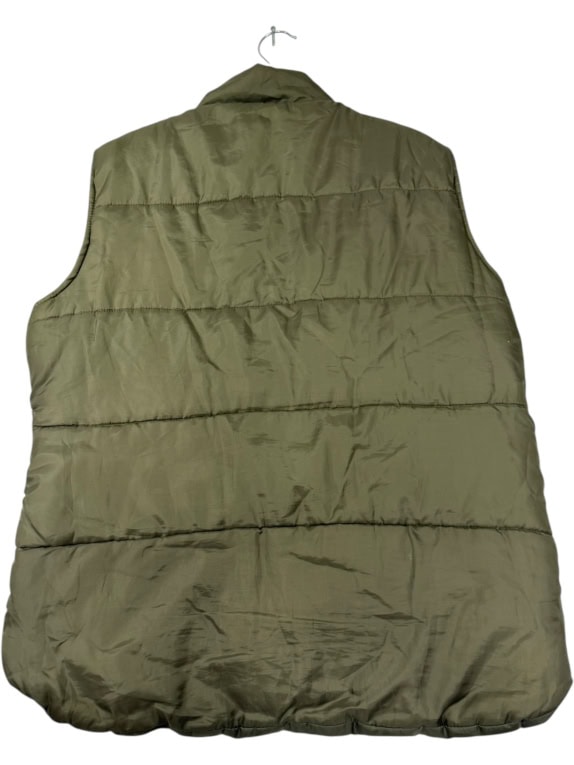 Gilet/smanicato da uomo vintage imbottito in piuma kaki