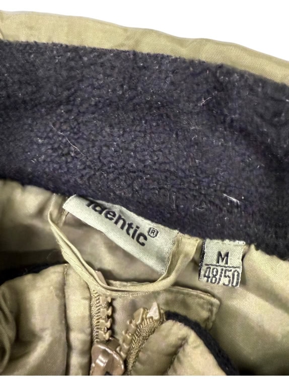 Gilet/smanicato da uomo vintage imbottito in piuma kaki