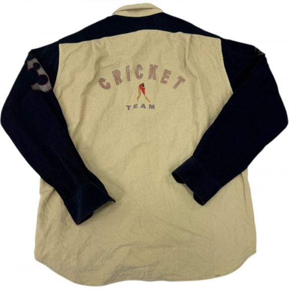 VINTAGE Men's Corduroy "Cricket Team" Shirt - S