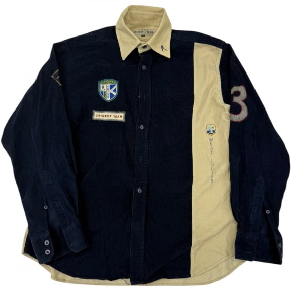 VINTAGE Men's Corduroy "Cricket Team" Shirt - S