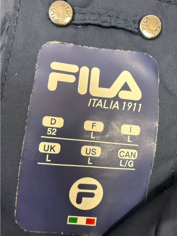 VINTAGE GIUBBOTTO PUFFER UOMO FILA BLU SCURO