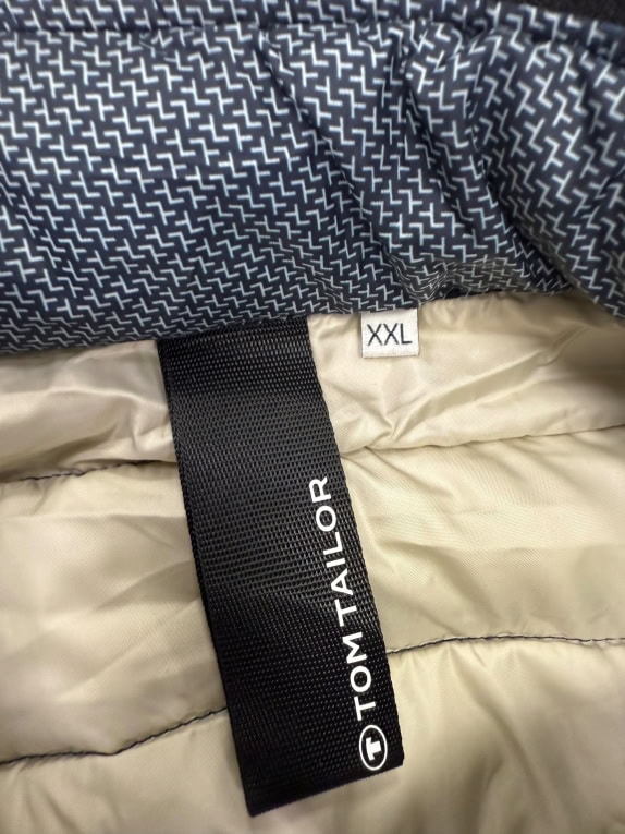 VINTAGE ΑΝΔΡΙΚΟ ΜΠΟΥΦΑΝ TOM TAILOR QUILTED JACKET ΣΚΟΥΡΟ ΜΠΛΕ XXL