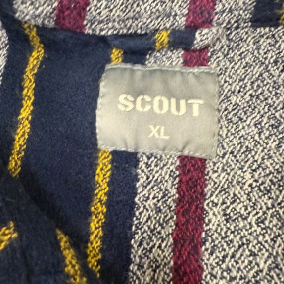VINTAGE Ανδρικό Ριγέ Πουκάμισο SCOUT - XL