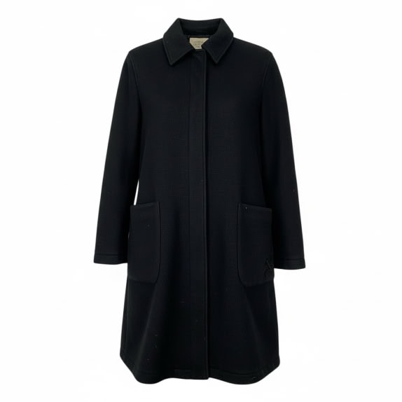 VINTAGE ARMANI JEANS BLACK COAT L/XL