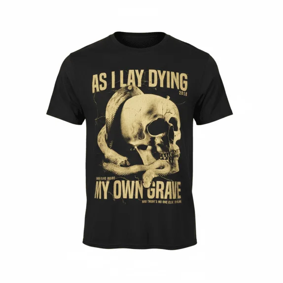 VINTAGE AS I LAY DYING MY OWN GRAVE 2018 METALCORE T-SHIRT