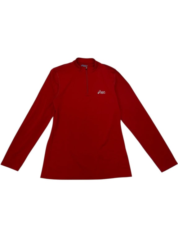 VINTAGE ASICS 1/4 ZIP BLOUSE / ΜΠΛΟΥΖΑ ΚΟΚΚΙΝΗ L