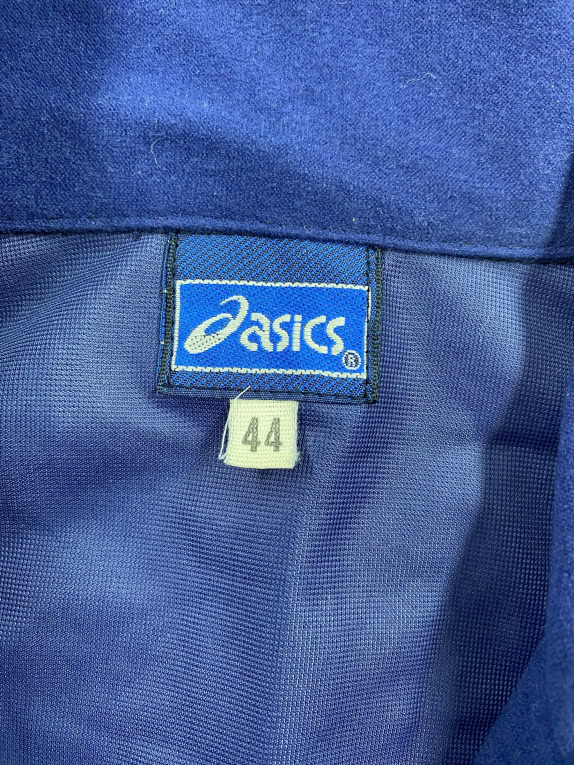 VINTAGE ASICS ΑΝΔΡΙΚΗ ΖΑΚΕΤΑ TRACK ΤΟP ΜΕ GRAPHIC PRINT ΜΠΛΕ XS