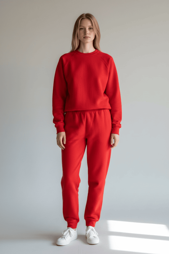 Vintage Αθλητική Φόρμα Σετ Basic Χωρίς Λογότυπο Κόκκινο Unisex XL