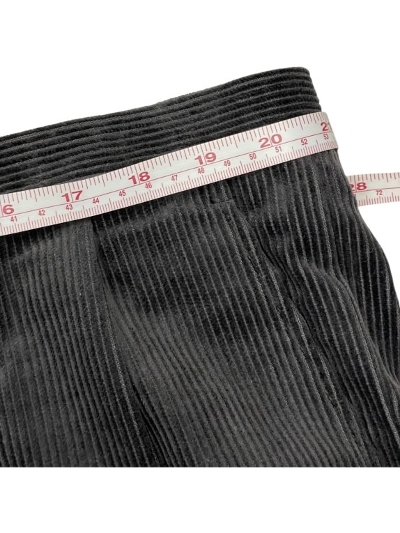VINTAGE BERKELEY CORDUROY TROUSERS STRAIGHT LEG MEN'S DARK GRAY SIZE XXXXL