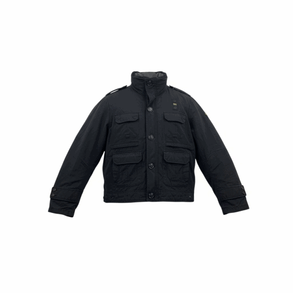 GIACCA VINTAGE BLAUER CON TASCHE NERA DA UOMO S