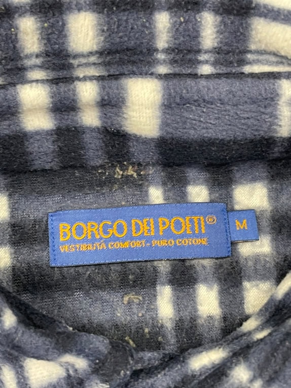 VINTAGE BORGO DEI POETI CHECKERED FLEECE SHIRT-JACKET WOMEN'S M