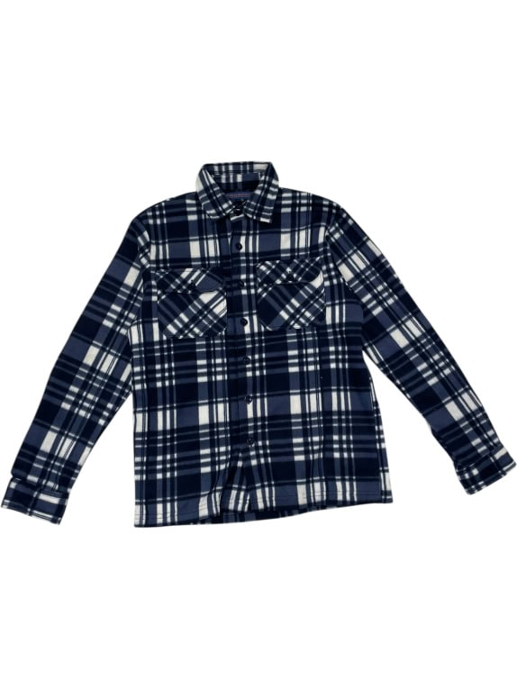 VINTAGE BORGO DEI POETI CHECKERED FLEECE SHIRT-JACKET WOMEN'S M