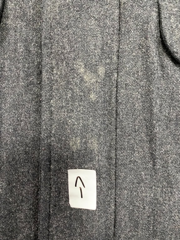 VINTAGE BOSS HUGO BOSS giacca in lana con collo alto grigio antracite da uomo L