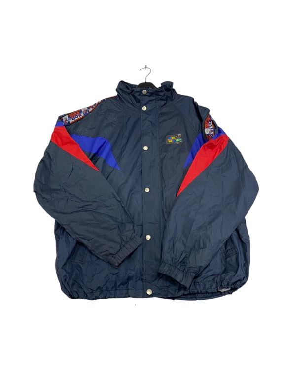 VINTAGE BRUCI TRACK JACKET WITH USA DETAILS BLUE MEN'S XL XXL