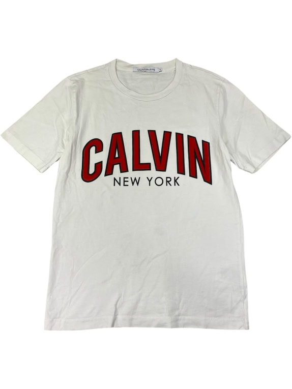 VINTAGE CALVIN KLEIN T-SHIRT UOMO A MANICHE CORTE M