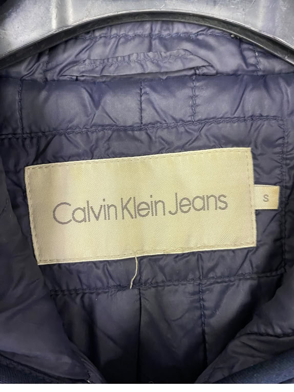 VINTAGE CALVIN KLEIN JEANS ΜΠΛΕ ΜΠΟΥΦΑΝ S