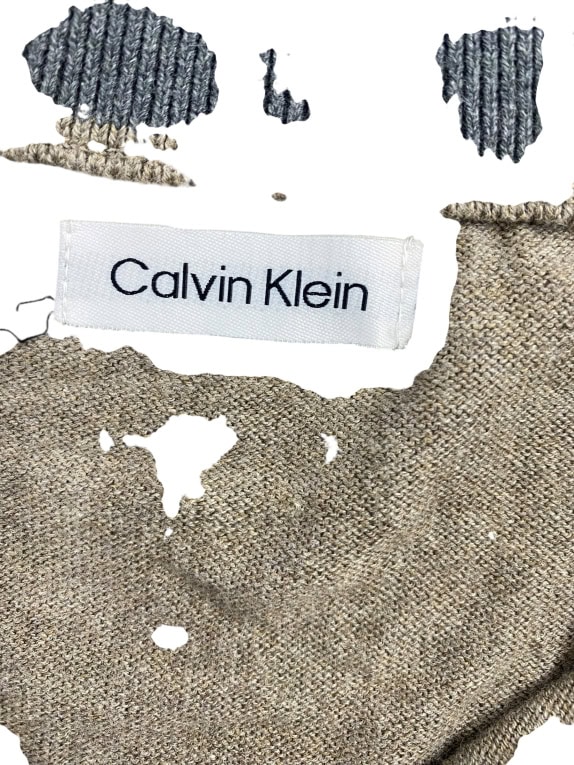 VINTAGE CALVIN KLEIN ΠΛΕΚΤΗ ΜΠΛΟΥΖΑ ΜΕ ΦΕΡΜΟΥΑΡ 1/4 ΚΑΦΕ ΑΝΔΡΙΚΟ 3XL