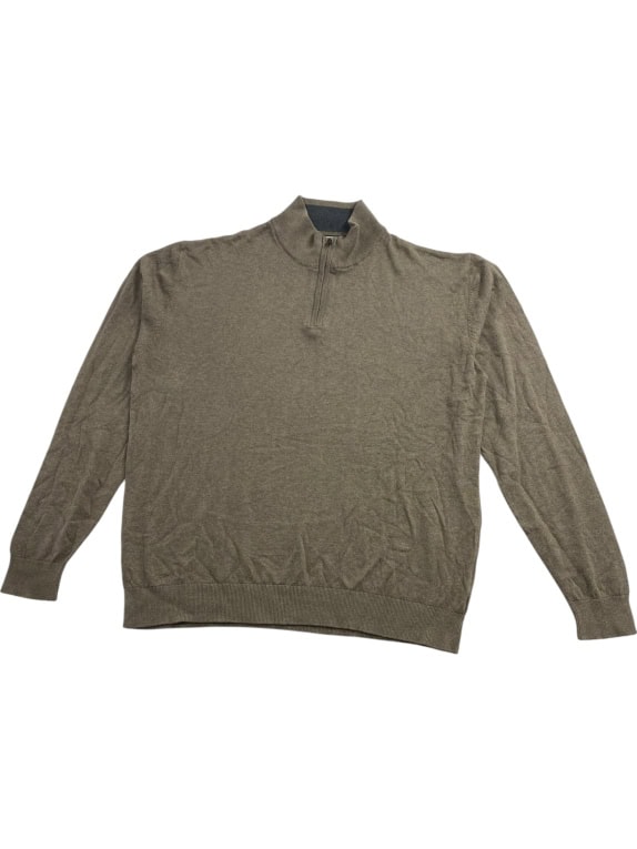 VINTAGE CALVIN KLEIN ΠΛΕΚΤΗ ΜΠΛΟΥΖΑ ΜΕ ΦΕΡΜΟΥΑΡ 1/4 ΚΑΦΕ ΑΝΔΡΙΚΟ 3XL