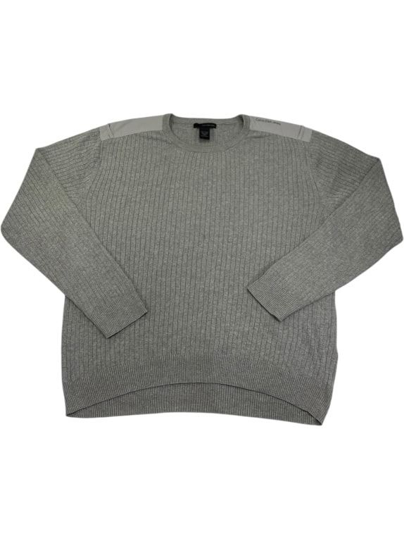VINTAGE CALVIN KLEIN ΠΛΕΚΤΟ ΠΟΥΛΟΒΕΡ ΡΙΜΠ ΓΚΡΙ ΑΝΔΡΙΚΟ XXL