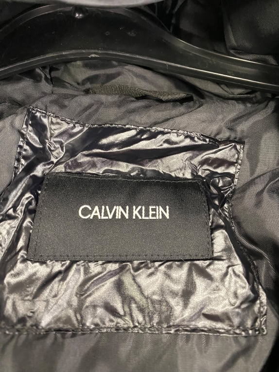 VINTAGE CALVIN KLEIN PUFFER ΜΠΟΥΦΑΝ ΓΥΑΛΙΣΤΕΡΟ ΜΕ ΚΟΥΚΟΥΛΑ ΜΑΥΡΟ ΑΝΔΡΙΚΟ XL