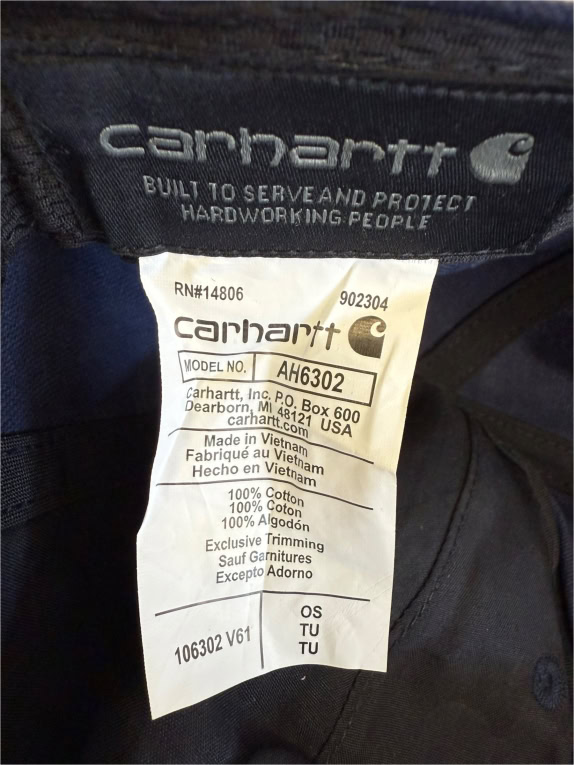 VINTAGE CARHARTT BLUE CAP ONE SIZE