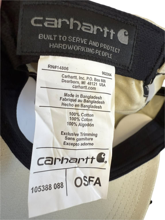 CAPPELLO VINTAGE CARHARTT WORKWEAR TAGLIA UNICA