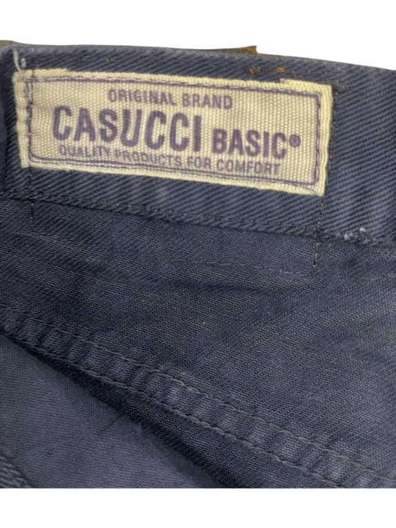 Pantaloni basic vintage Casucci blu scuro da uomo S