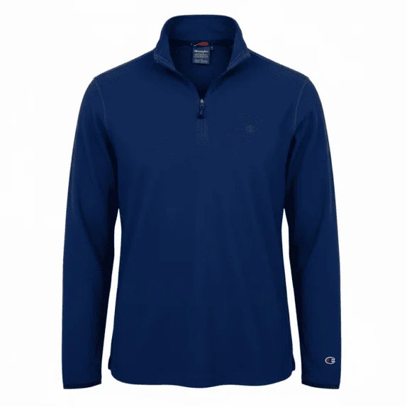 VINTAGE CHAMPION ATHLETIC ΜΠΛΕ FLEECE ΜΠΛΟΥΖΑ ΜΕ ΜΙΣΟ ΦΕΡΜΟΥΑΡ ΑΝΔΡΙΚΟ 3XL