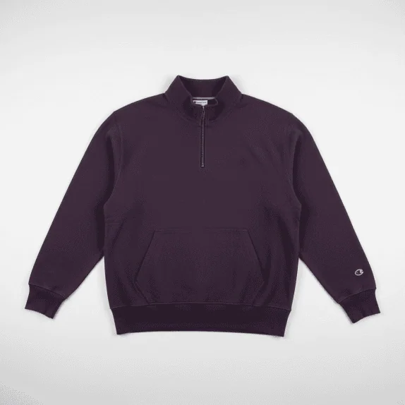 VINTAGE CHAMPION AUTHENTIC ATHLETICWEAR 1/4 ZIP SWEATSHIRT PURPLE MEN'S L