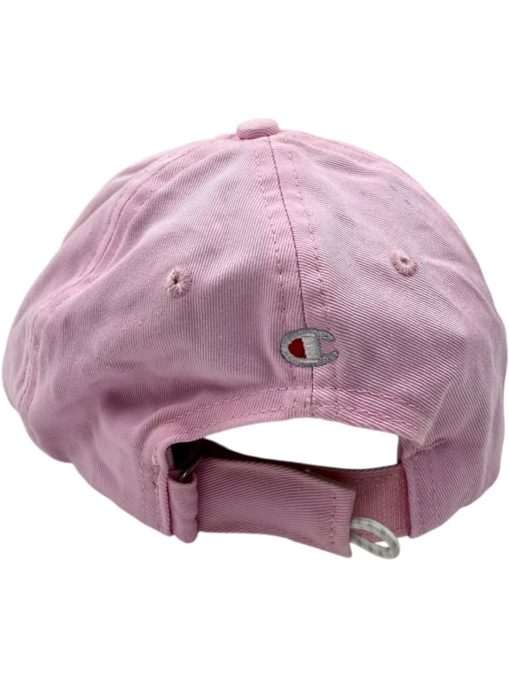 VINTAGE CHAMPION BASEBALL CAP EMBROIDERED LOGO PINK WOMEN'S ONE SIZE