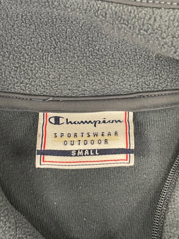 VINTAGE CHAMPION FLEECE ΜΠΛΟΥΖΑ ΜΕ ΦΕΡΜΟΥΑΡ ΓΚΡΙ ΑΝΔΡΙΚΟ S