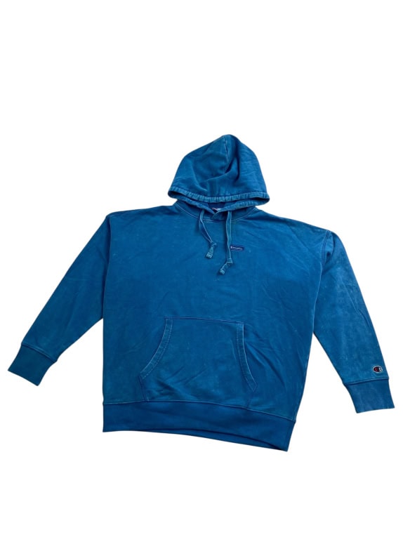 VINTAGE CHAMPION ΦΟΥΤΕΡ ΜΕ ΚΟΥΚΟΥΛΑ ACID WASH ΜΠΛΕ ΑΝΔΡΙΚΟ L