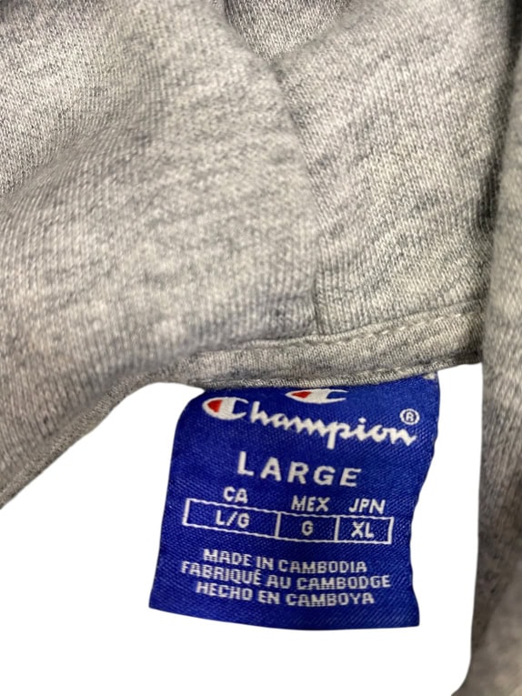 VINTAGE CHAMPION ΦΟΥΤΕΡ ΜΕ ΚΟΥΚΟΥΛΑ ΚΕΝΤΗΜΕΝΟ ΛΟΓΟΤΥΠΟ ΓΚΡΙ ΓΥΝΑΙΚΕΙΟ L