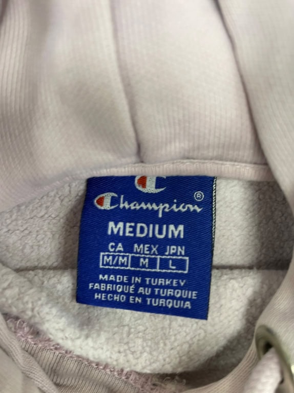 VINTAGE CHAMPION WOMEN'S HOODIE LIGHT LAVENDER SIZE M