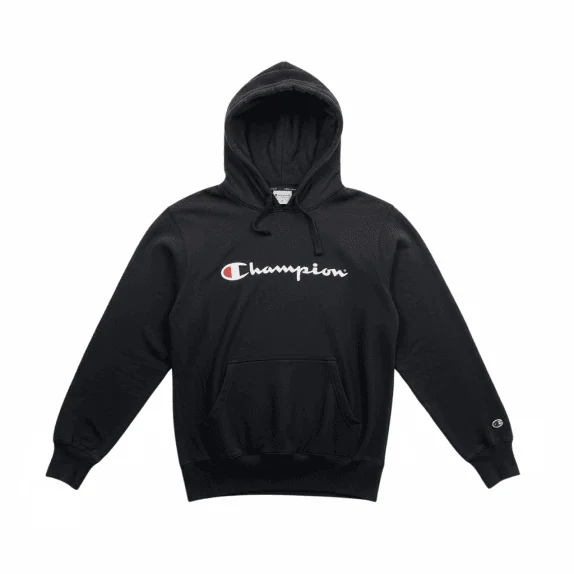 VINTAGE CHAMPION HOODIE ΜΕ ΤΥΠΩΜΕΝΟ ΛΟΓΟΤΥΠΟ ΜΑΥΡΟ ΑΝΔΡΙΚΟ M