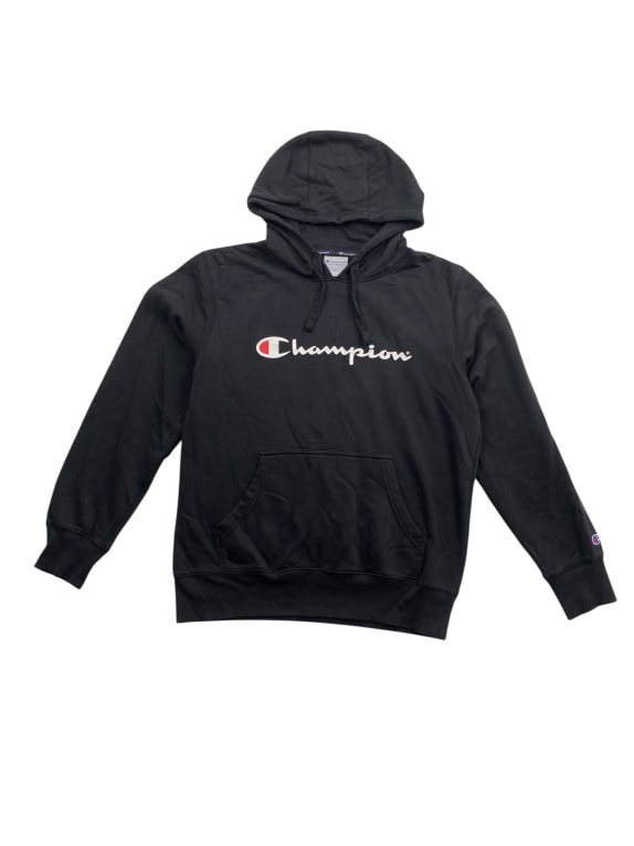 VINTAGE CHAMPION HOODIE ΜΕ ΤΥΠΩΜΕΝΟ ΛΟΓΟΤΥΠΟ ΜΑΥΡΟ ΑΝΔΡΙΚΟ M