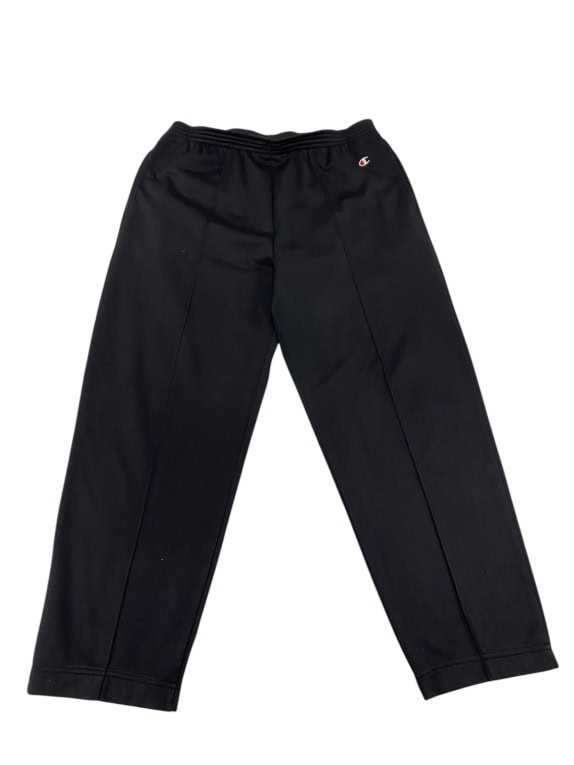 Pantaloni della tuta vintage Champion con logo ricamato neri da uomo M