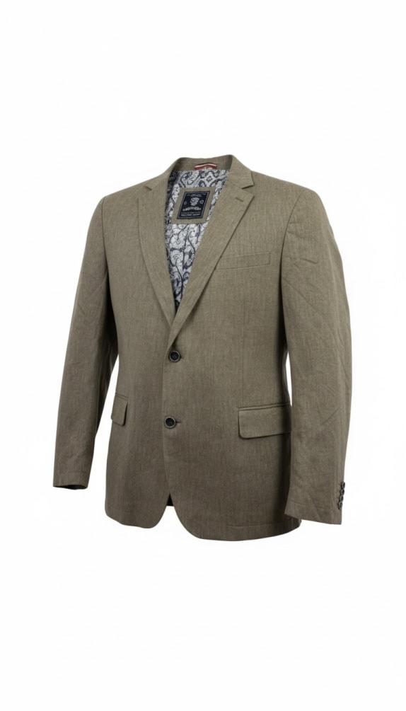 VINTAGE CHARLES VÖGELE BLAZER GIACCA SEAL OF HERITAGE MARRONE-GRIGIO DA UOMO L/XL