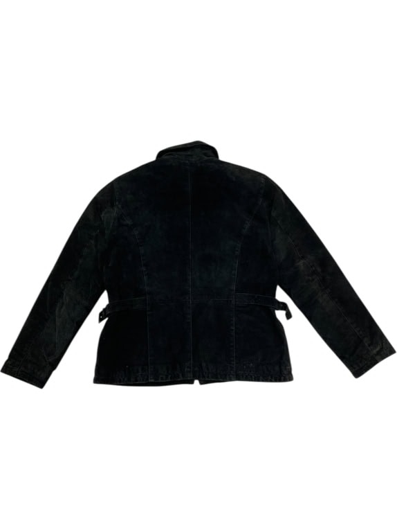 VINTAGE CHARLIE USA GIACCA DA DONNA IN SUEDE DI COLORE NERO M