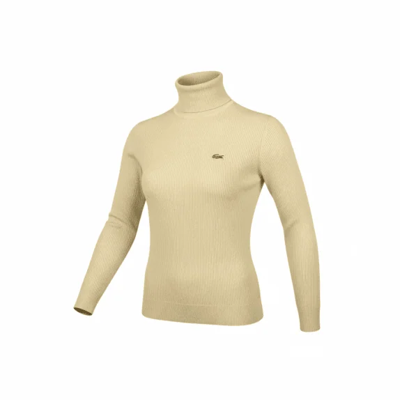 VINTAGE CHEMISE LACOSTE YELLOW TURTLENECK KNIT XS/S