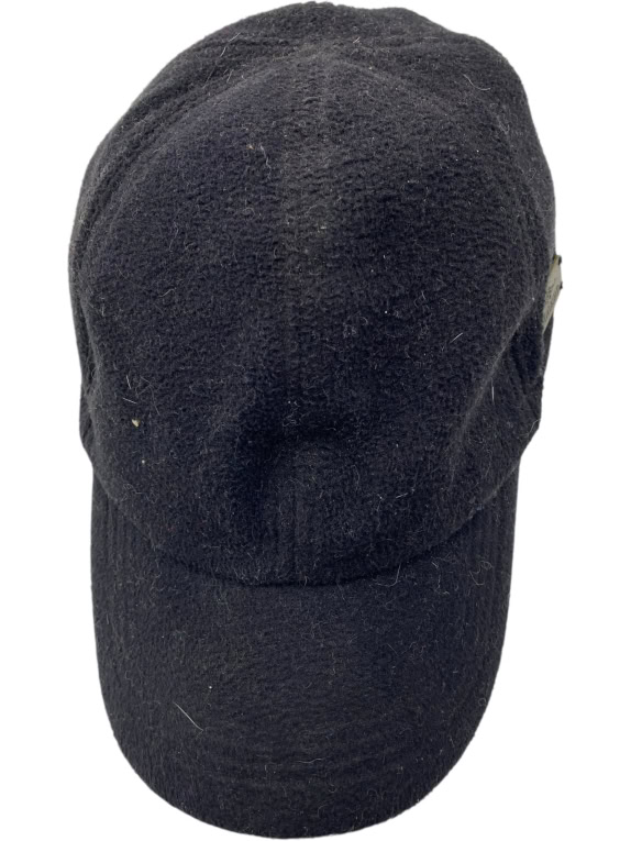CAPPELLO FLEECE VINTAGE CHIARICO CON LOGO METALLICO NERO UNISEX TAGLIA UNICA