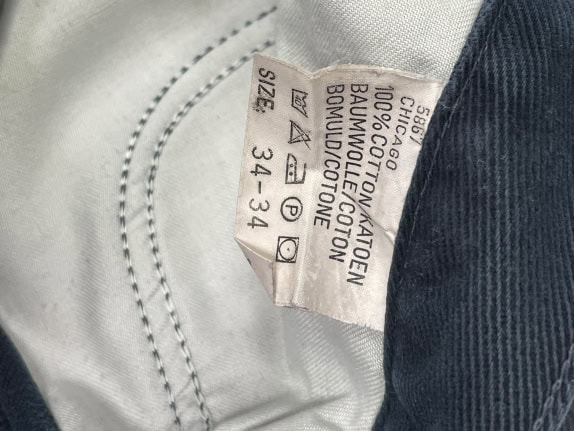 Pantaloni chino vintage a righe da uomo L