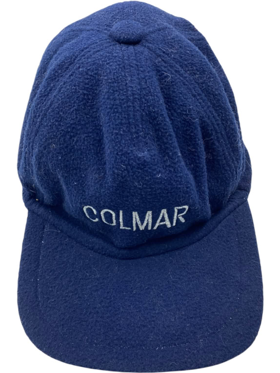 VINTAGE COLMAR ΚΑΠΕΛΟ FLEECE ΜΕ ΚΕΝΤΗΤΟ ΛΟΓΟΤΥΠΟ ΜΠΛΕ UNISEX ONE SIZE