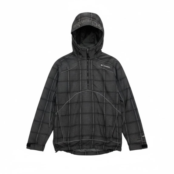 VINTAGE COLUMBIA ΑΝΟΡΑΚ JACKET ΜΕ ΚΟΥΚΟΥΛΑ ΓΚΡΙ ΜΑΥΡΟ ΓΥΝΑΙΚΕΙΟ S