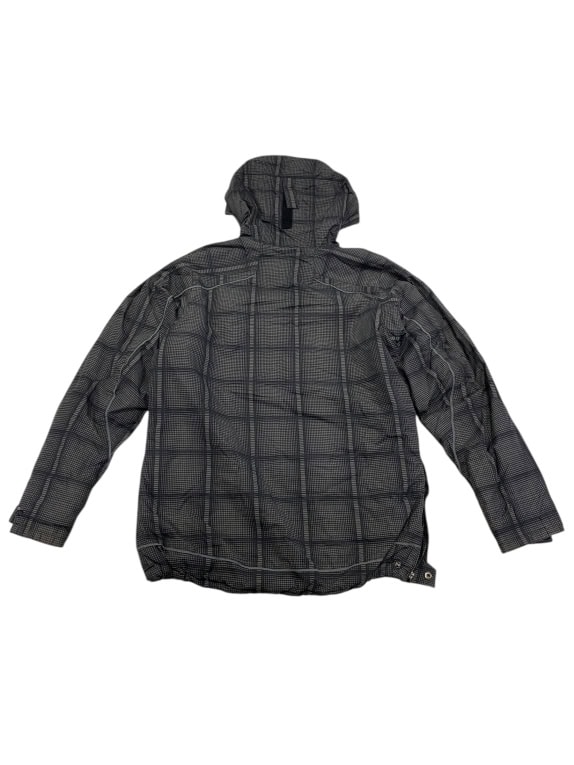 VINTAGE COLUMBIA ANORAK HOODED JACKET GREY BLACK WOMEN S