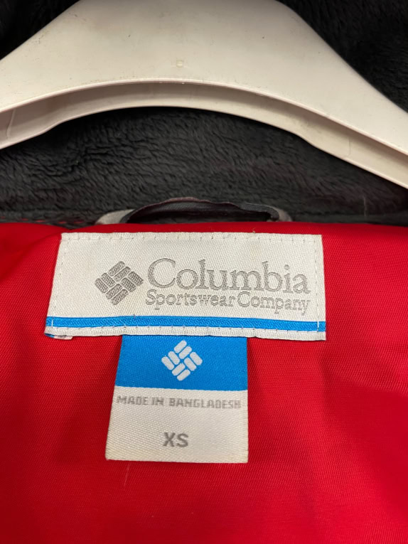 VINTAGE COLUMBIA ΚΟΚΚΙΝΟ ΜΠΟΥΦΑΝ ΜΕ ΚΟΥΚΟΥΛΑ XS