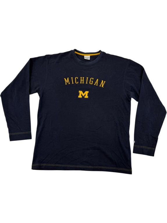 VINTAGE Columbia Michigan Μακρυμάνικη Μπλούζα M