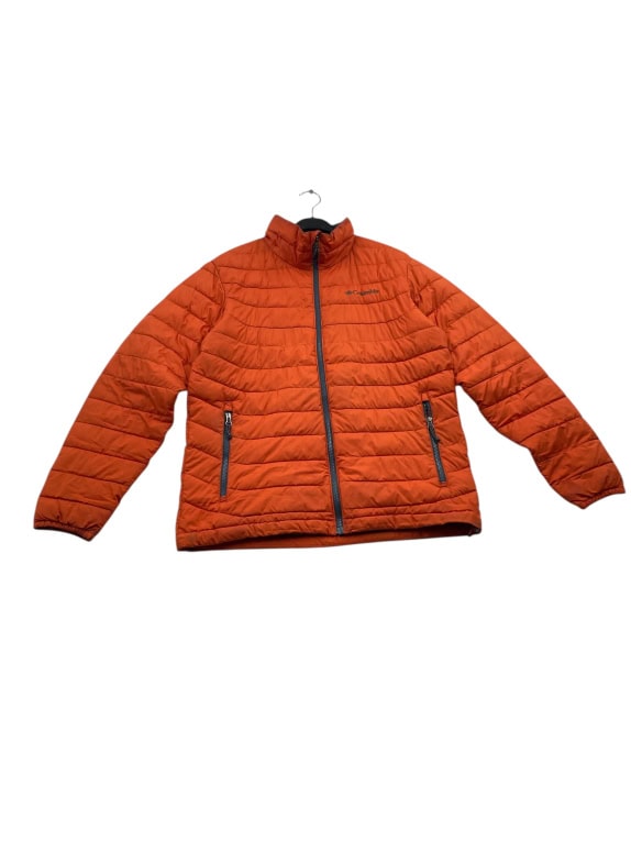 GIACCA PUFFER VINTAGE COLUMBIA CON LOGO ARANCIONE DA UOMO M