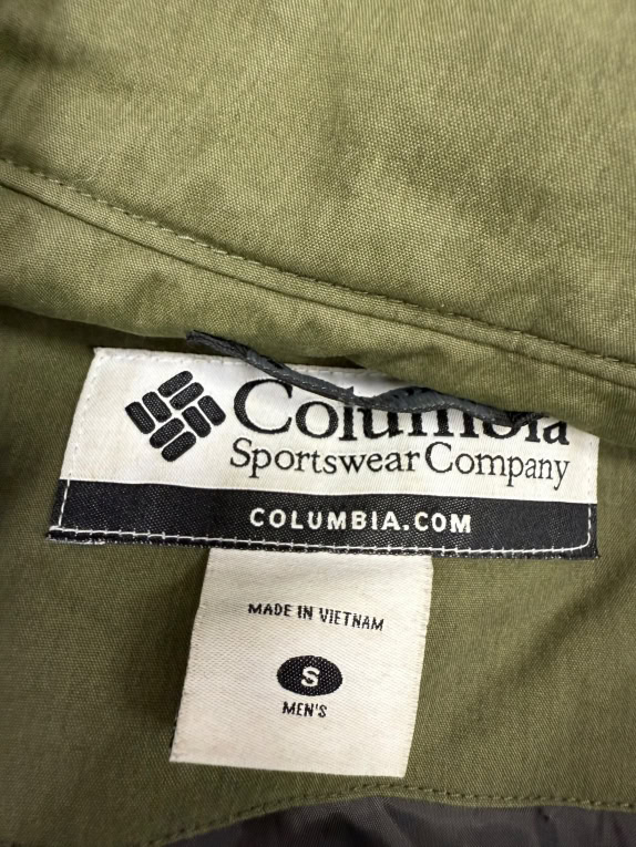 VINTAGE COLUMBIA SPORTWEAR COMPANY HOODED PARKA JACKET KHAKI S